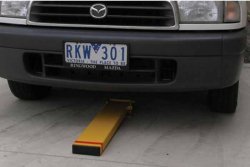 bollard folded for vehicle access